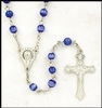 Dark Blue Cat-Eye Rosary